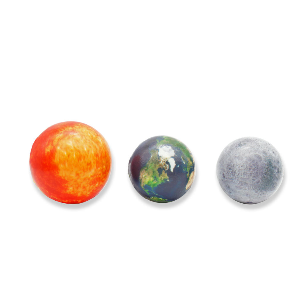 Set di Palline Antistress Sole, Luna e Terra