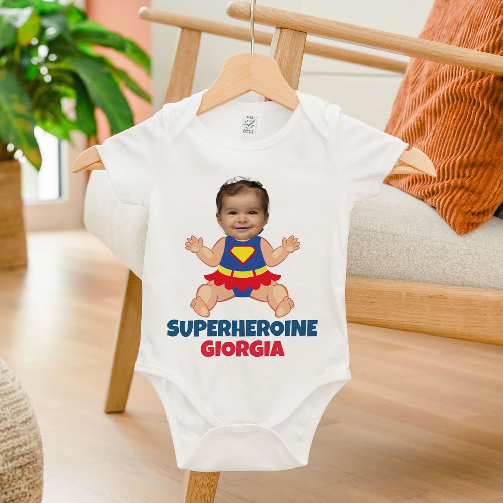 Body Neonato Personalizzato con Supereroi