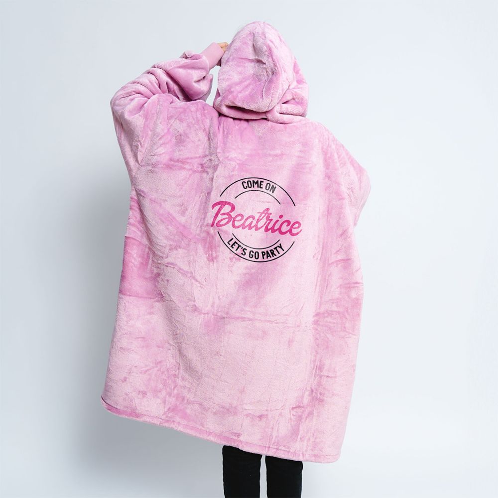 Coperta con Cappuccio Personalizzata Let’s go Party