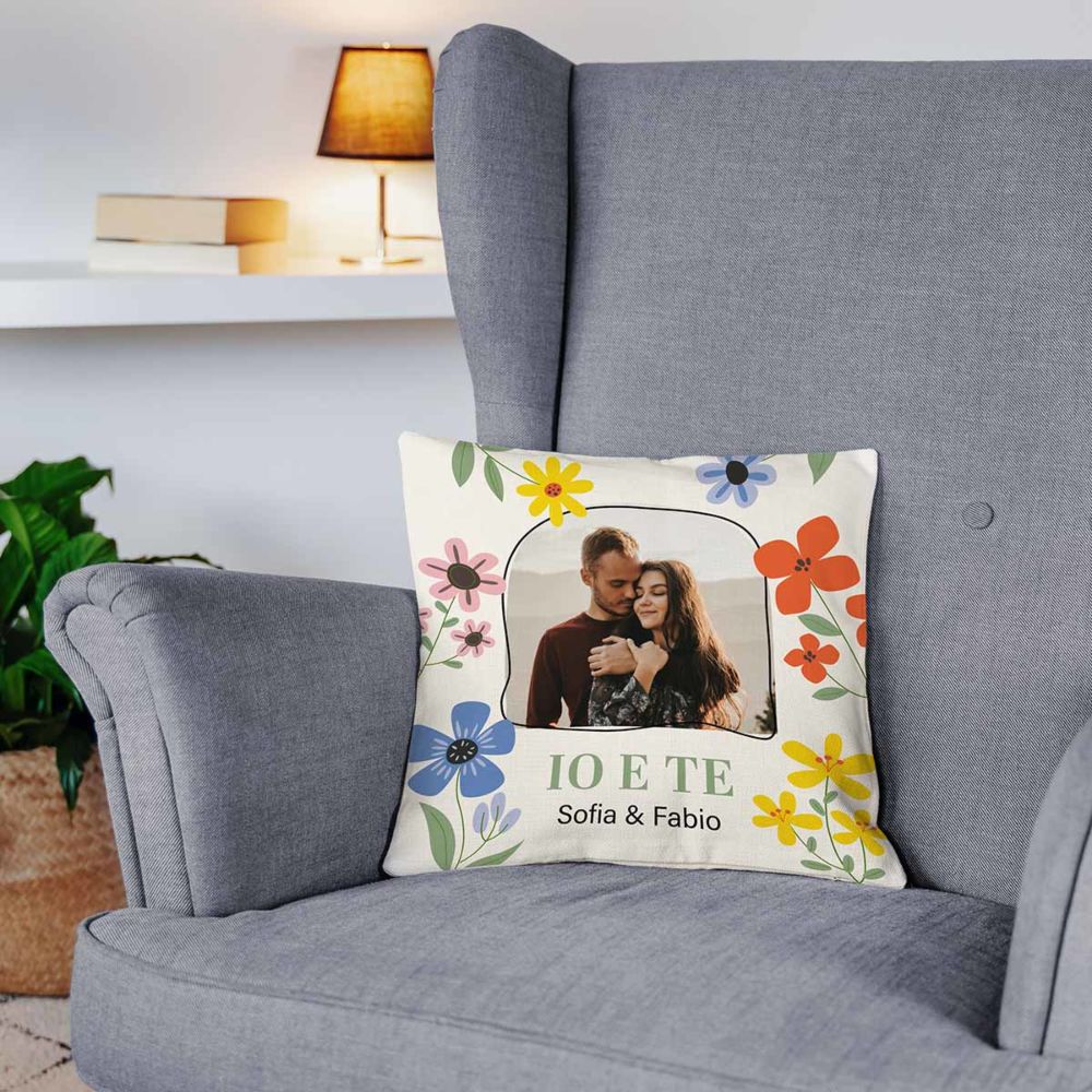 Federa per Cuscino Personalizzata con Foto e Testo