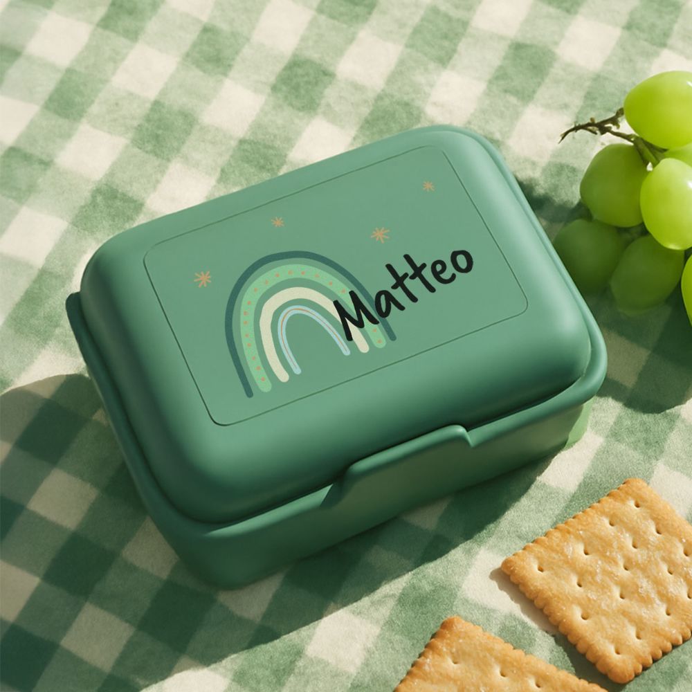 Porta Pranzo Personalizzato per Bambini con Arcobaleno