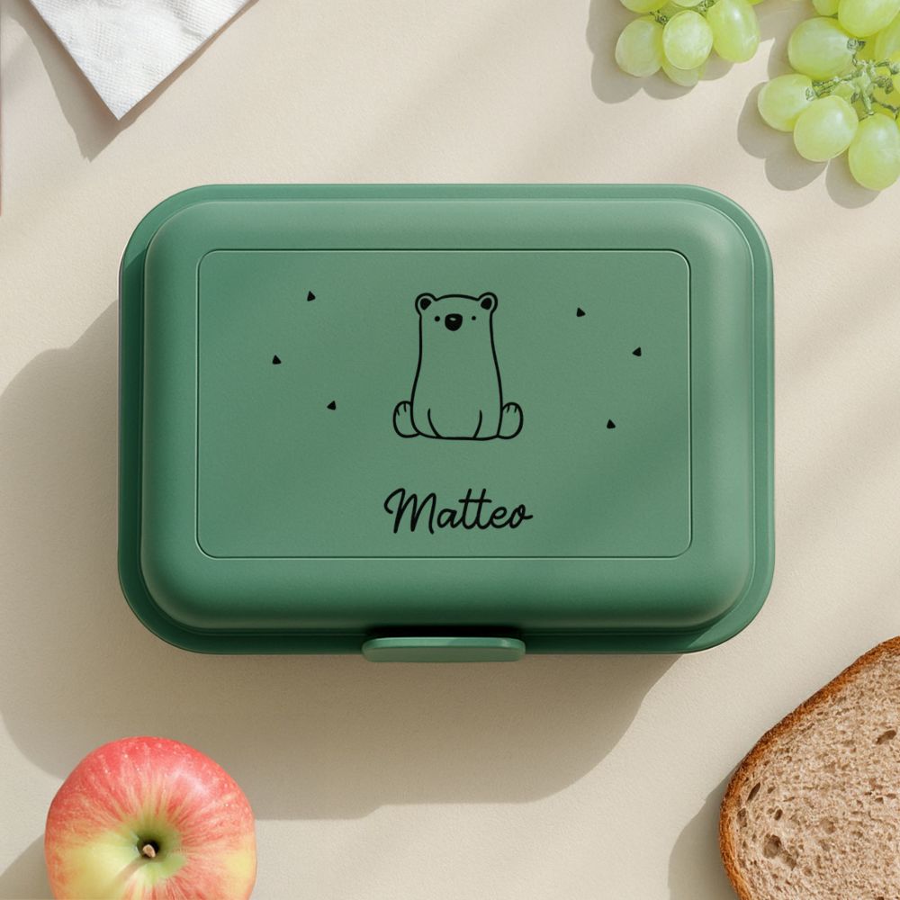 Porta Pranzo Personalizzato per Bambini con Animale e Nome