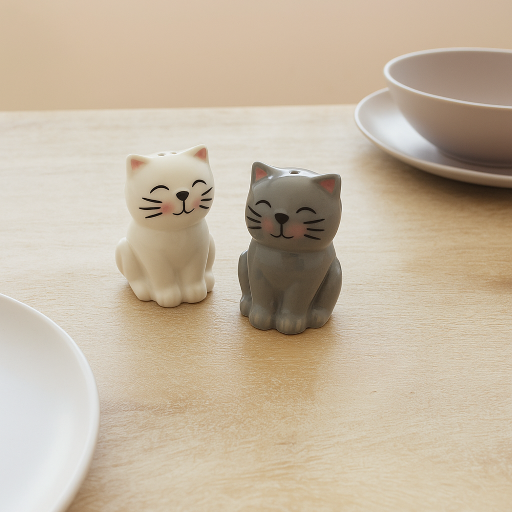 Saliera e Pepiera a forma di Gatto