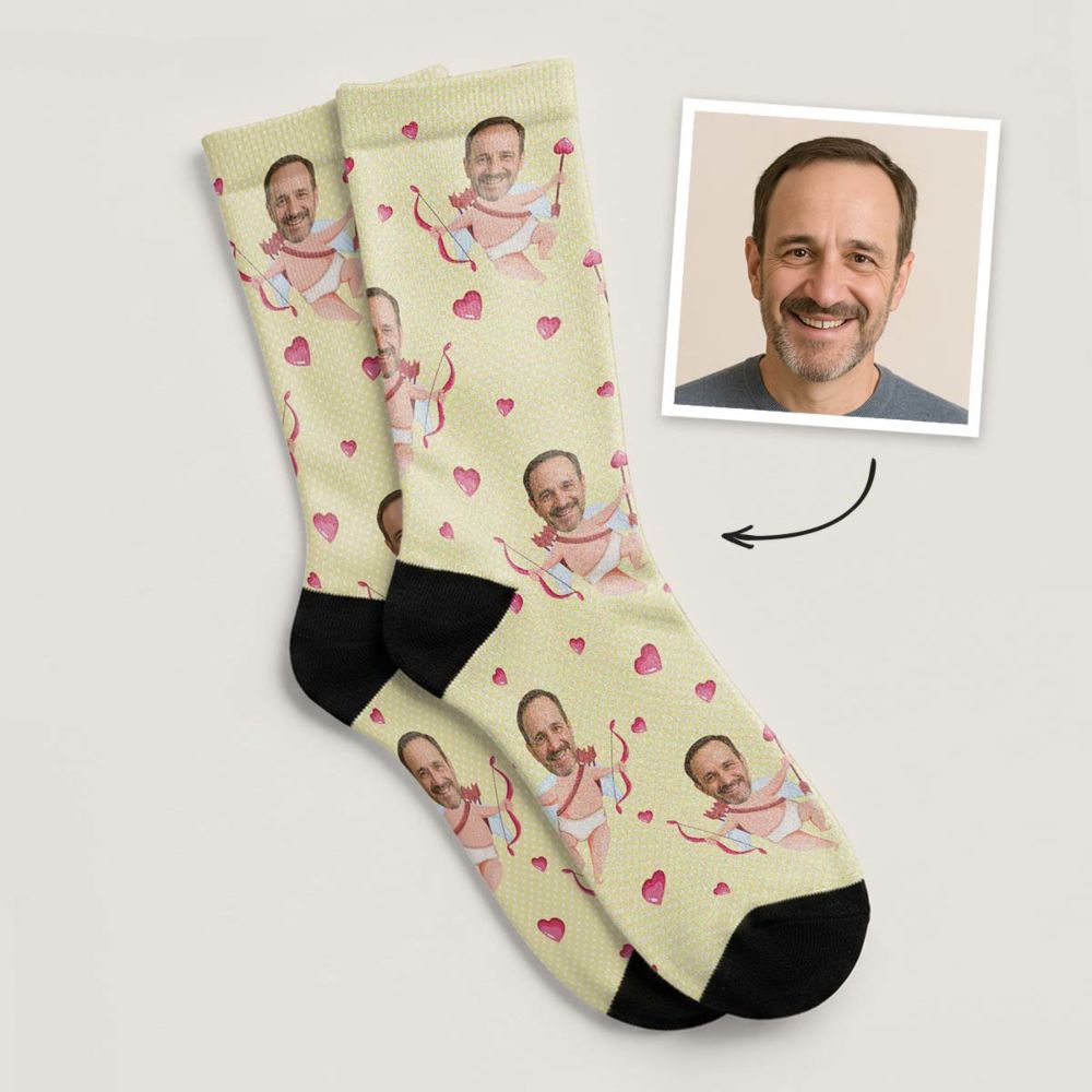 Calzini  Personalizzati Cupido con il tuo viso