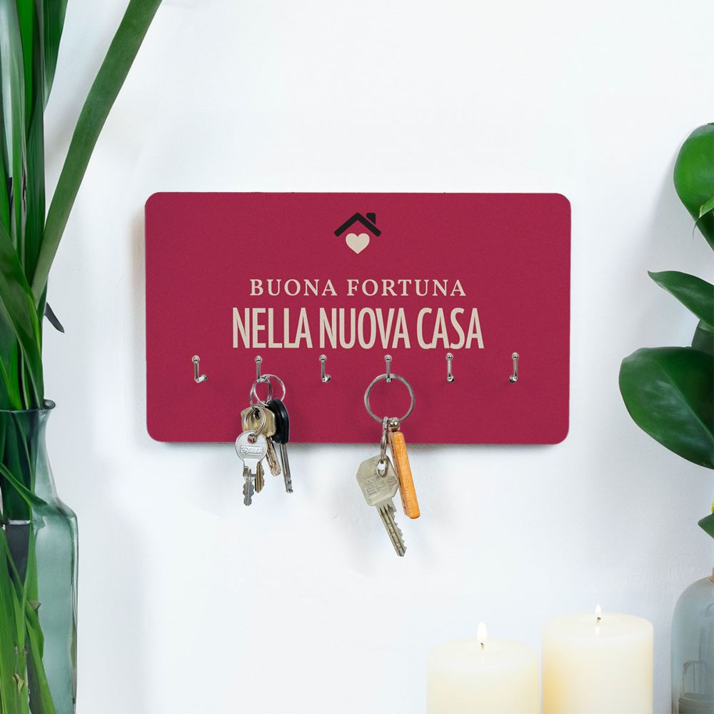 Portachiavi da Parete Personalizzato con Testo e Simbolo