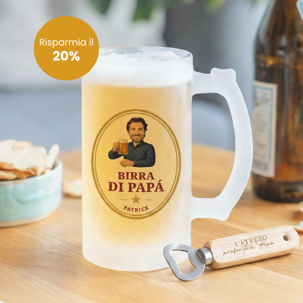 Geschenkset Bierkrug und Flaschenöffner