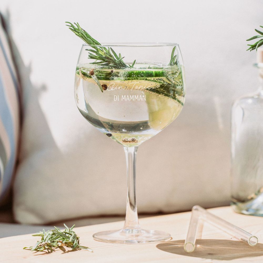 Bicchiere da Gin Personalizzato con Testo