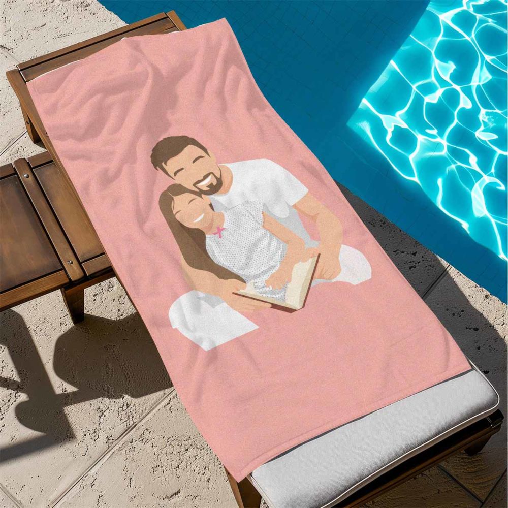 Personalisierbares Handtuch mit KI-Illustration