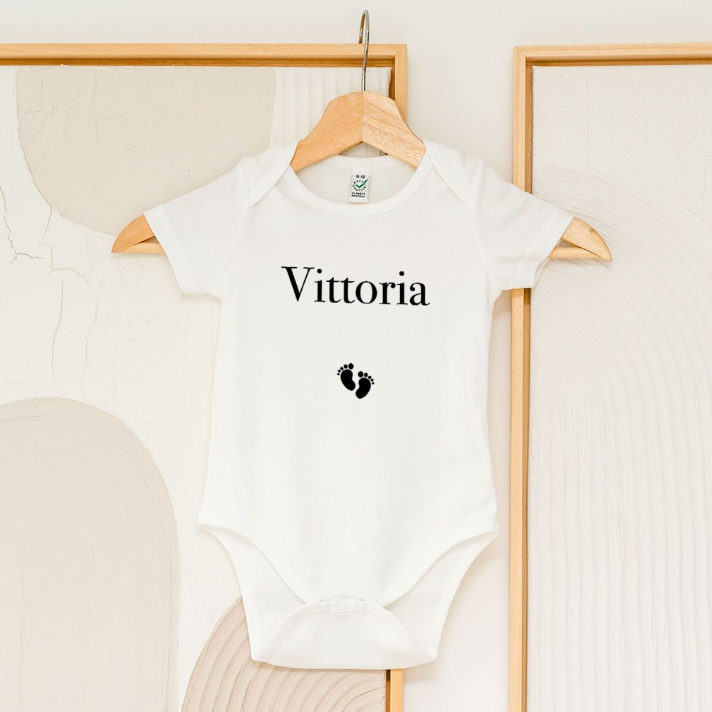 Body Neonato Personalizzato con Nome e Simbolo