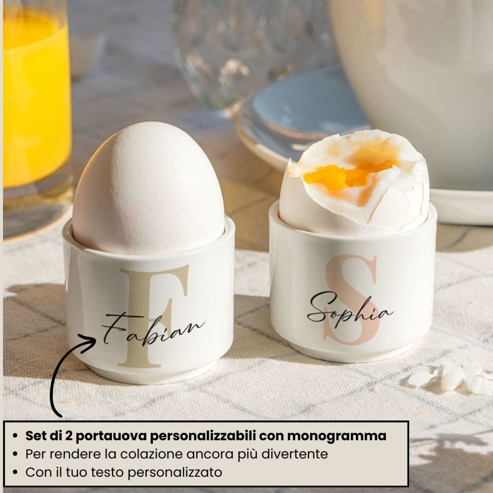 Set regalo portauova e tazzina da espresso set da 2