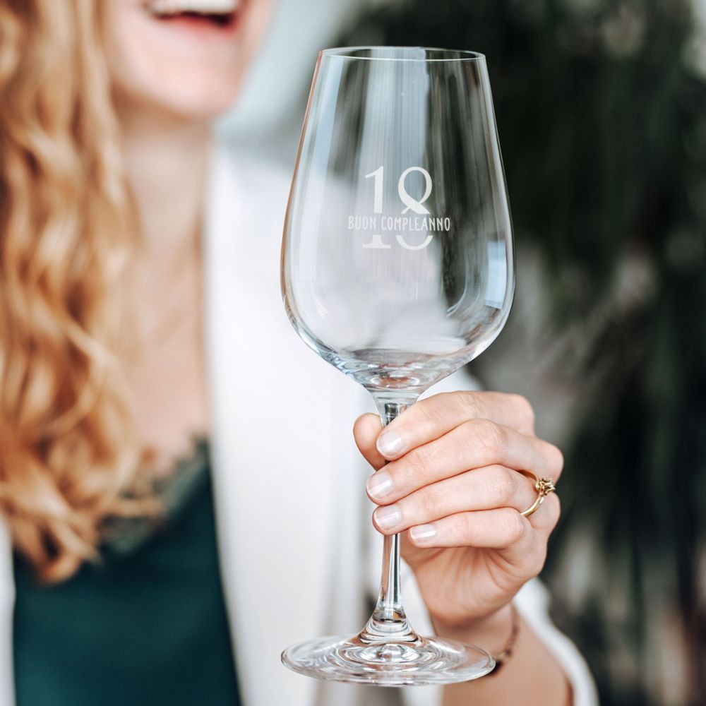 Calice da Vino Personalizzato con Nome e Anno