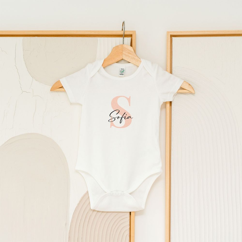 Body Neonato Personalizzato con Monogramma