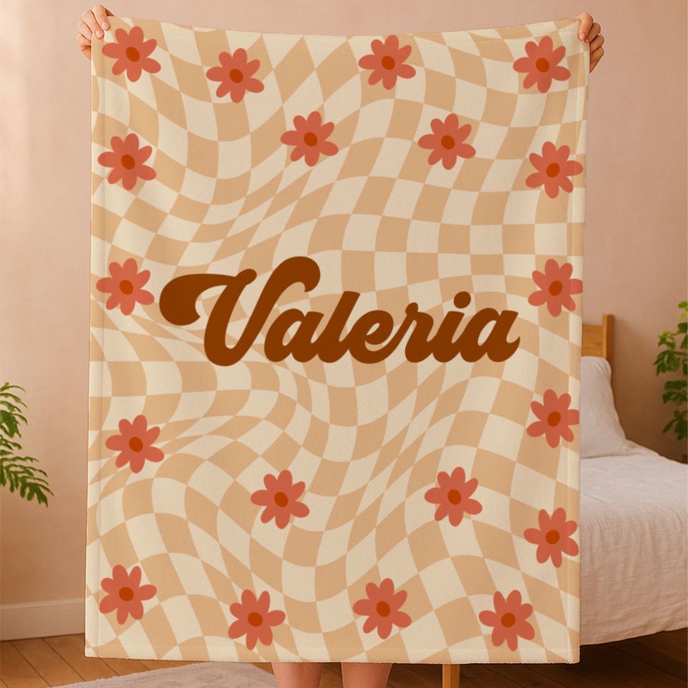 Coperta Personalizzata con Sfondo Vintage e Nome