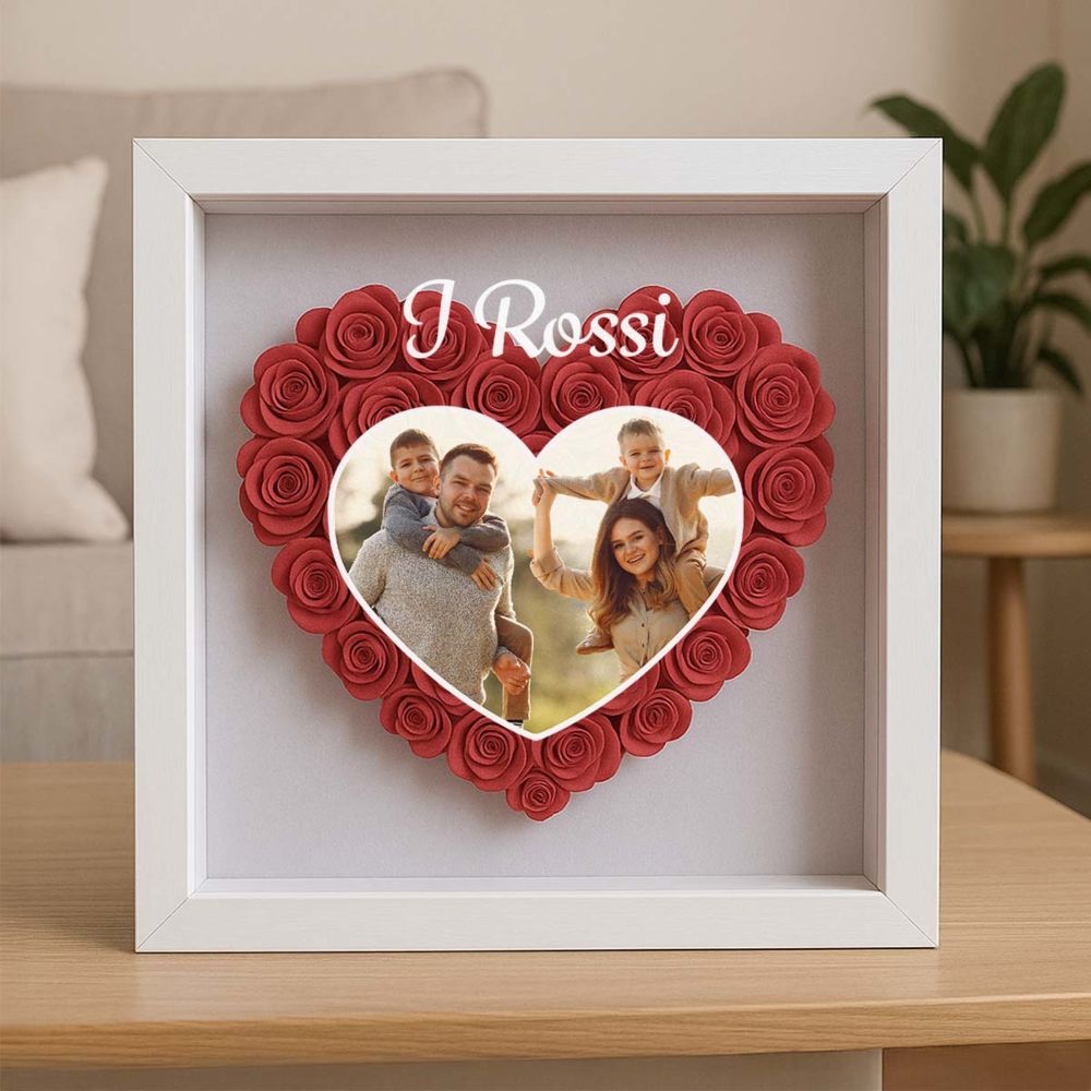 Scatola di Rose Personalizzata con Foto e Testo