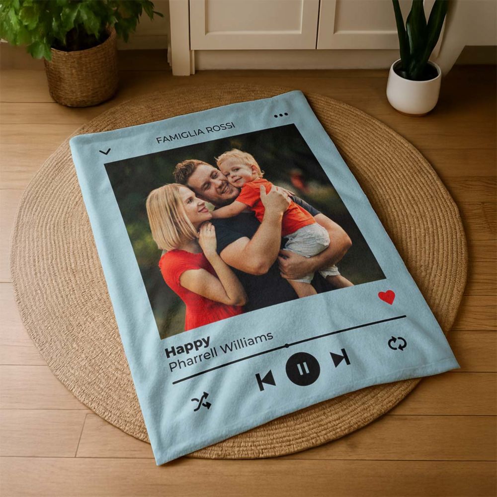 Coperta Personalizzata con Foto e Canzone