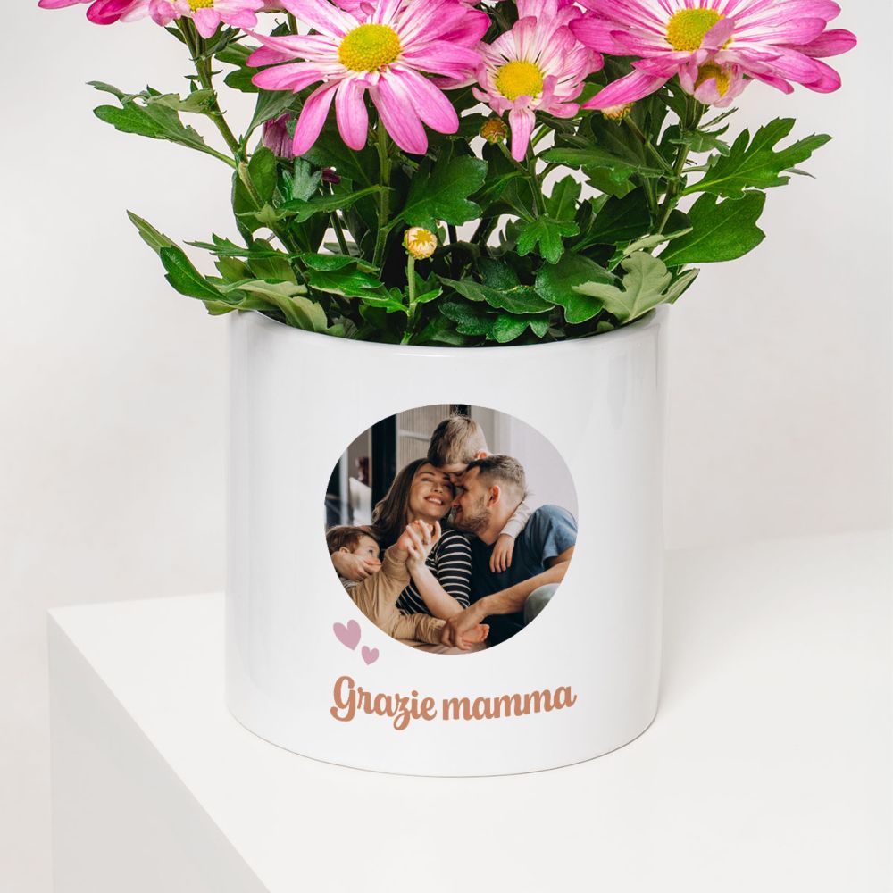 Vaso per Piante Personalizzato con Foto e Testo