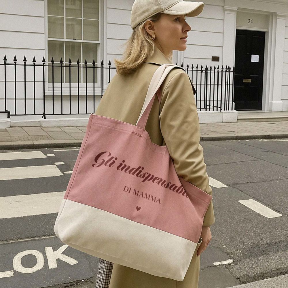 Personalisierbare Tasche mit Text und Symbol