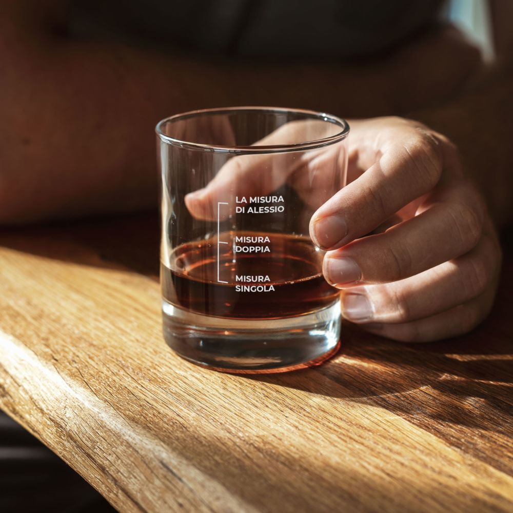 Bicchiere da Whisky Personalizzato con Misure