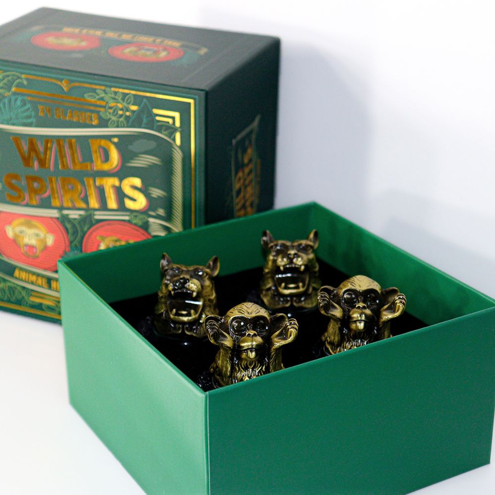 Set di 4 Bicchieri da Shot Wild Spirits