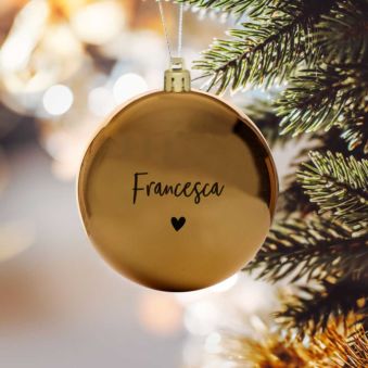 Pallina di Natale Personalizzata con Testo