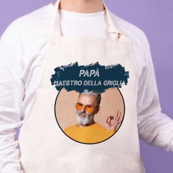 Grembiule da cucina con colore e testo personalizzabile
