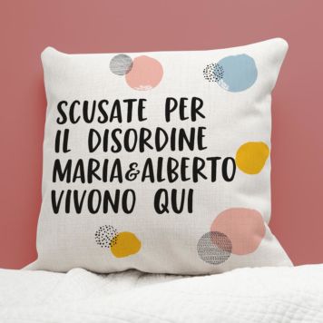 Federa per cuscino con testo personalizzabile