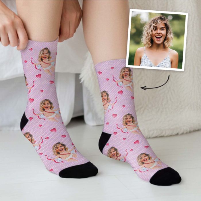 Calzini  Personalizzati Cupido con il tuo viso