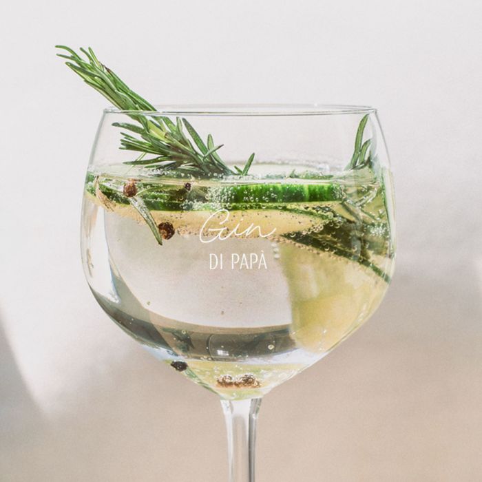 Bicchiere da Gin Personalizzato con Testo