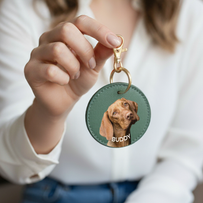 Portachiavi Personalizzato rotondo con il tuo Animale domestico