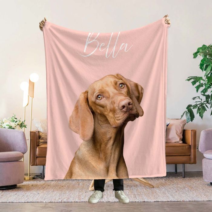 Coperta Personalizzata con Animale Domestico e Sfondo
