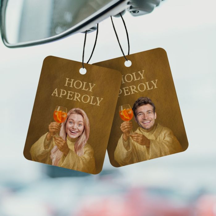 Profumatore Auto Personalizzato Set da 2 Aperol con Viso