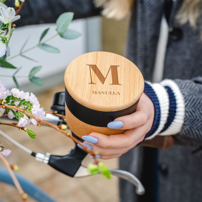 Bicchiere da Viaggio Personalizzato con Monogramma
