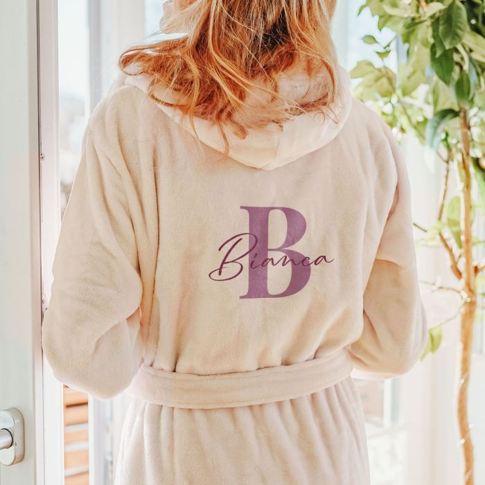 Accappatoio Personalizzato con Monogramma e Nome