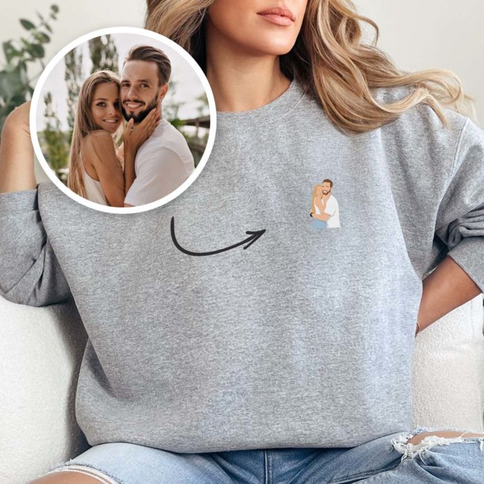 Felpa Personalizzata con piccola Illustrazione