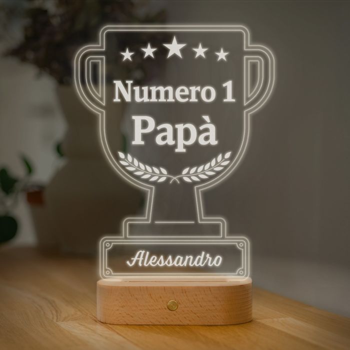Lampada LED Personalizzata a Coppa con Testo
