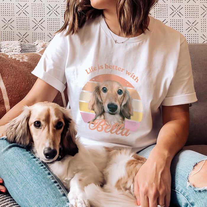 Maglietta Personalizzata Retrò con Animale Domestico