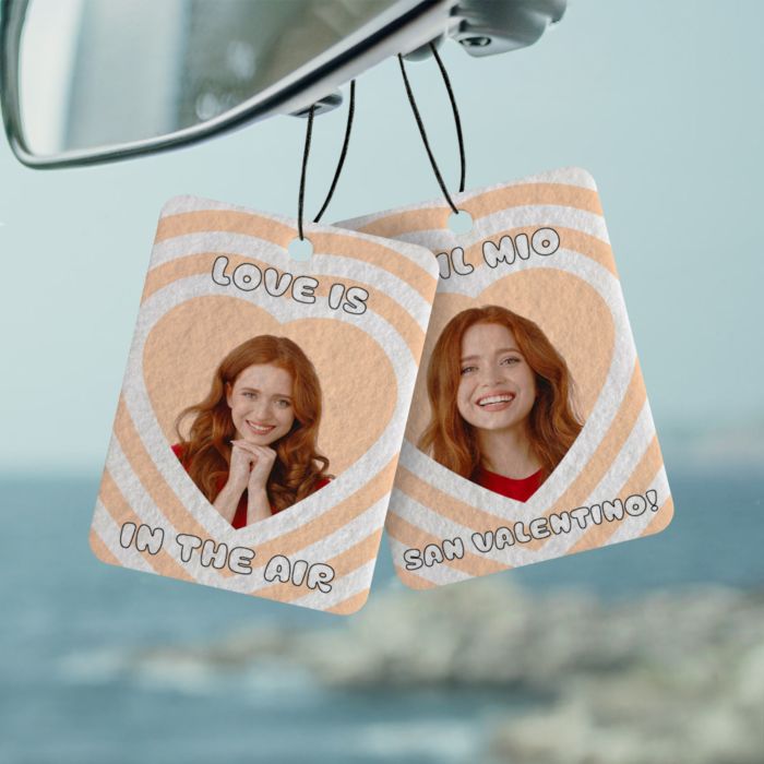 Profumatore Auto Personalizzato Vintage con Viso e Testo Set da 2