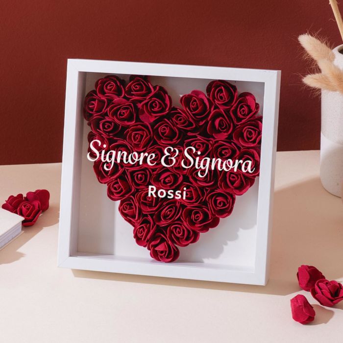 Scatola con Rose Personalizzata con Testo