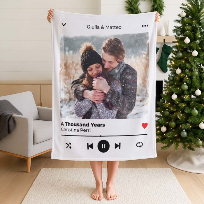 Coperta Personalizzata con Foto e Canzone