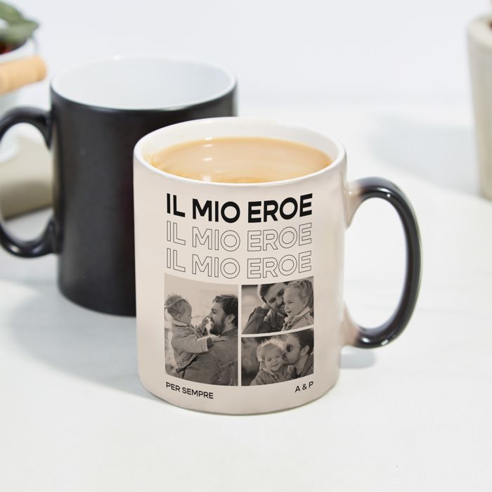 Tazza Personalizzata con Foto in Bianco e Nero e Testo