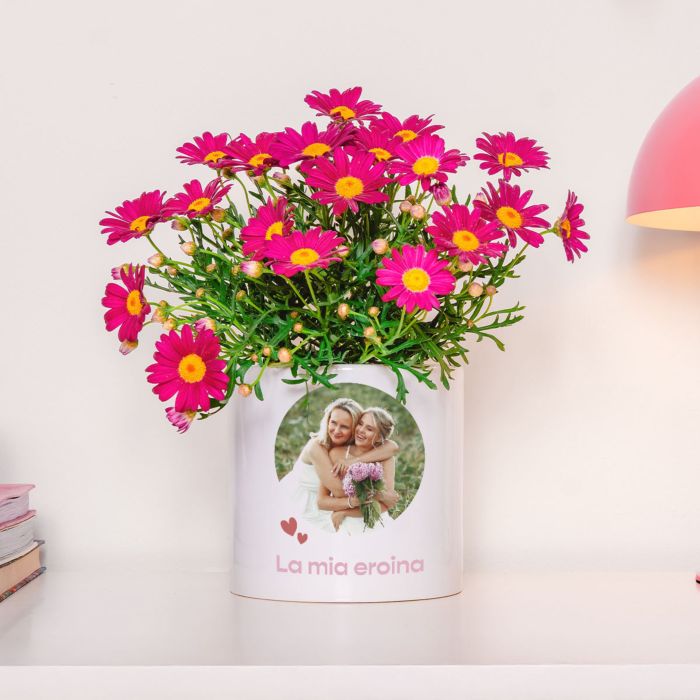 Vaso per Piante Personalizzato con Foto e Testo