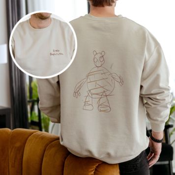 Felpa Personalizzata con Disegno dei Bambini fronte e retro
